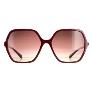 Image of Square Bordeaux on Transparent Red Brown Purple Gradient BV8238B