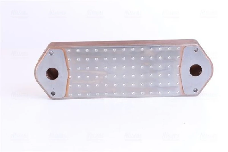 Image of NISSENS 91112 Oil Cooler without gaskets/seals, without filter Steel Oil Cooler,engine oil (469)