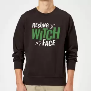 image of Resting Witch Face Sweatshirt - Black - L - Black