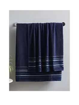 image of Catherine Lansfield Java Stripe Bath Sheet Pair