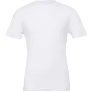 image of Canvas Unisex Jersey Crew Neck T-Shirt / Mens Short Sleeve T-Shirt (M) (White)