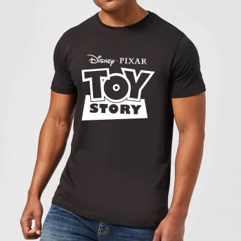 image of Toy Story Logo Outline Mens T-Shirt - Black - XL