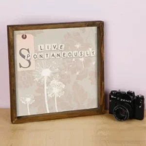 Image of KZM458 Brown Beige Powder Decorative Framed MDF Painting
