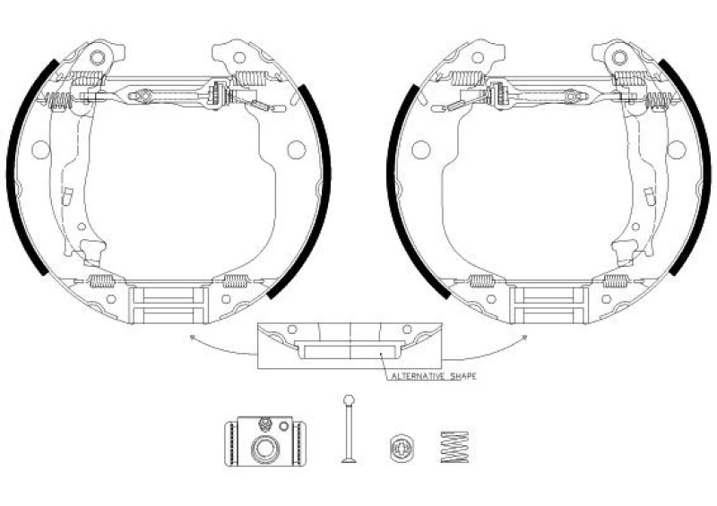 Image of Brake Shoe Set TEXTAR 84067202
