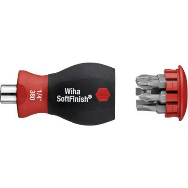Image of Wiha Workshop Screwdriver/magazine attachment 1/4 (6.3 mm) DIN 3126, DIN ISO 1173 33741