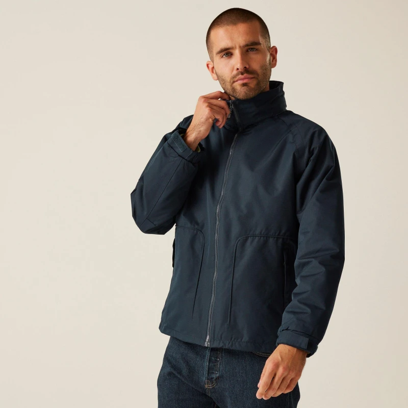 Image of Regatta Mens Hudson Fleece Lined Waterproof Insulated Jac Navy male 2XL