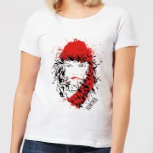 Image of Marvel Knights Elektra Face Of Death Womens T-Shirt - White - 3XL