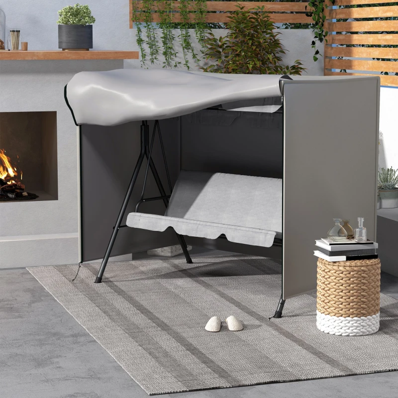 Image of Outsunny Garden Furniture Protector Patio Swing Chair Cover Light Grey 84B-446V00GY