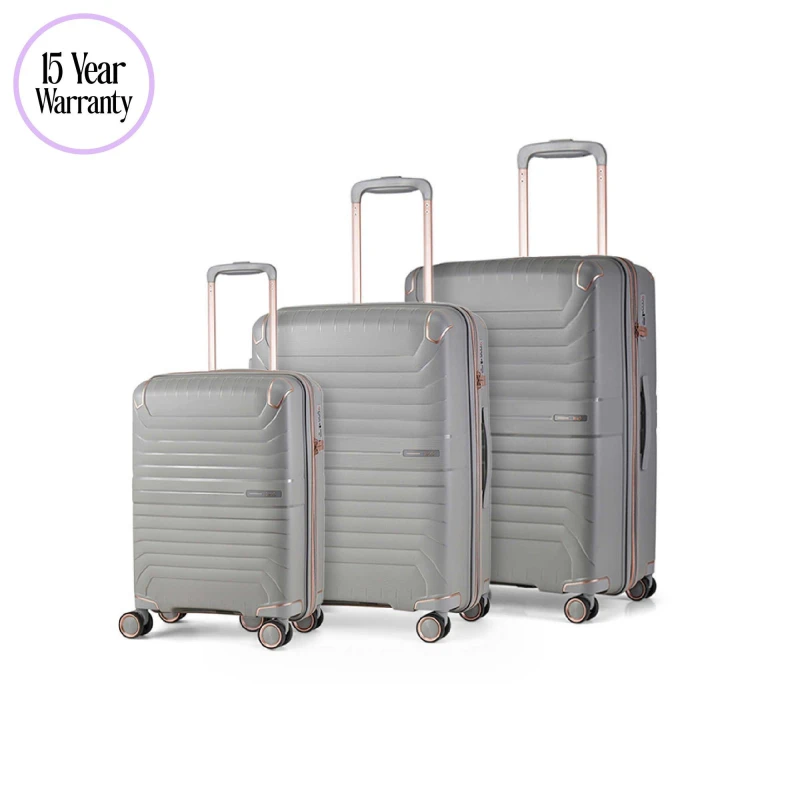 Image of Rock Astrid Suitcase Grey Hard Suitcases 3pc Set Grey 42882702000