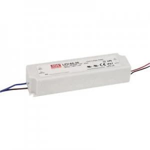 Image of Mean Well LPV-60-5 LED transformer Constant voltage 40 W 0 - 8 A 5 V DC not dimmable, Surge protection