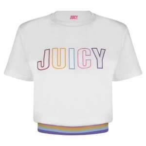 Image of Juicy Rainbow Band T Shirt - White