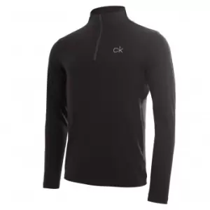 Image of Calvin Klein NEWPORT HALF ZIP - BLACK - L