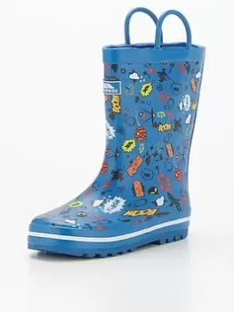 Image of Trespass Boys Apolloton Wellies - Blue, Size 11