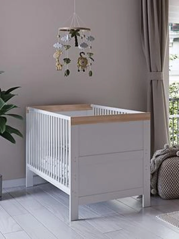 Image of Little Acorns Florence Cot Bed White and Oak