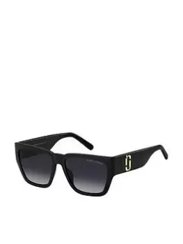 image of Marc Jacobs Large Logo Sunglasses - Blackgrey