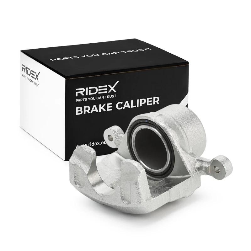 Image of RIDEX 78B0365 Brake caliper Front Axle, without holder Grey Cast Iron Brake Caliper (78)