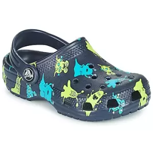 Image of Crocs CLASSIC MONSTER PRINT CLOG T boys's Childrens Clogs (Shoes) in Blue - Sizes 8 toddler,4 toddler,7 toddler,9 toddler,6 toddler,7 toddler,8 toddle