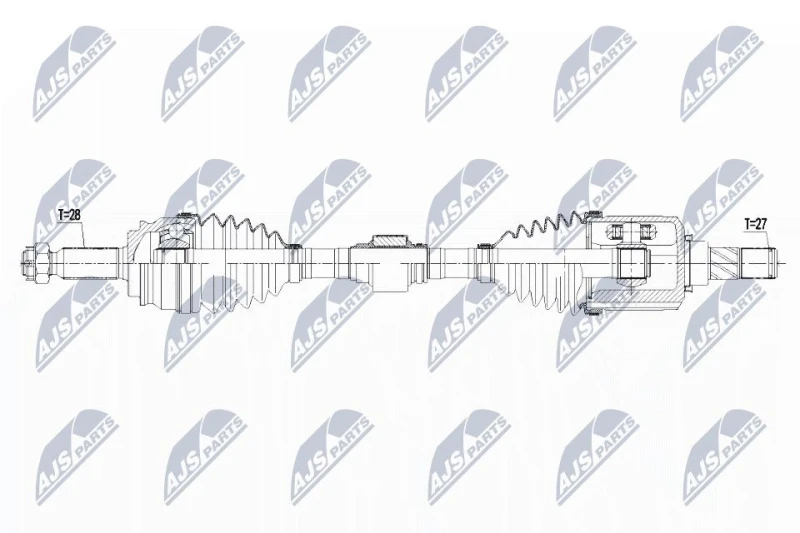Image of NTY NPW-CH-060 Drive shaft Front Axle Left Drive Shaft (13)