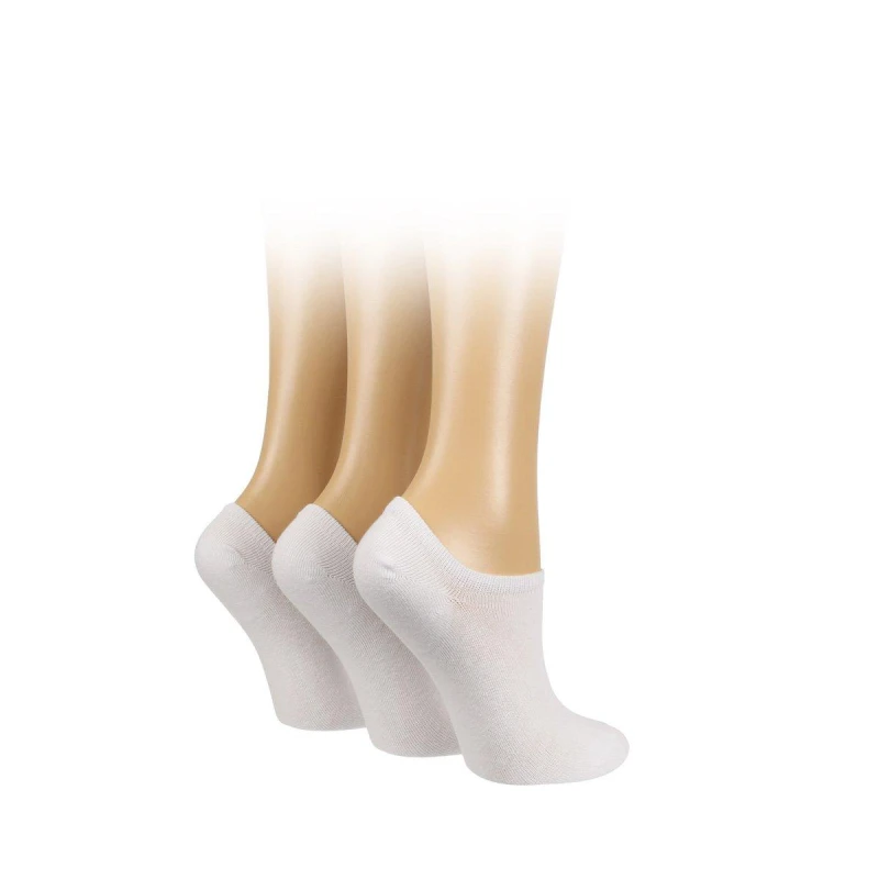 Image of Pringle Secret Socks 3 Pack Ladies - White White One Size