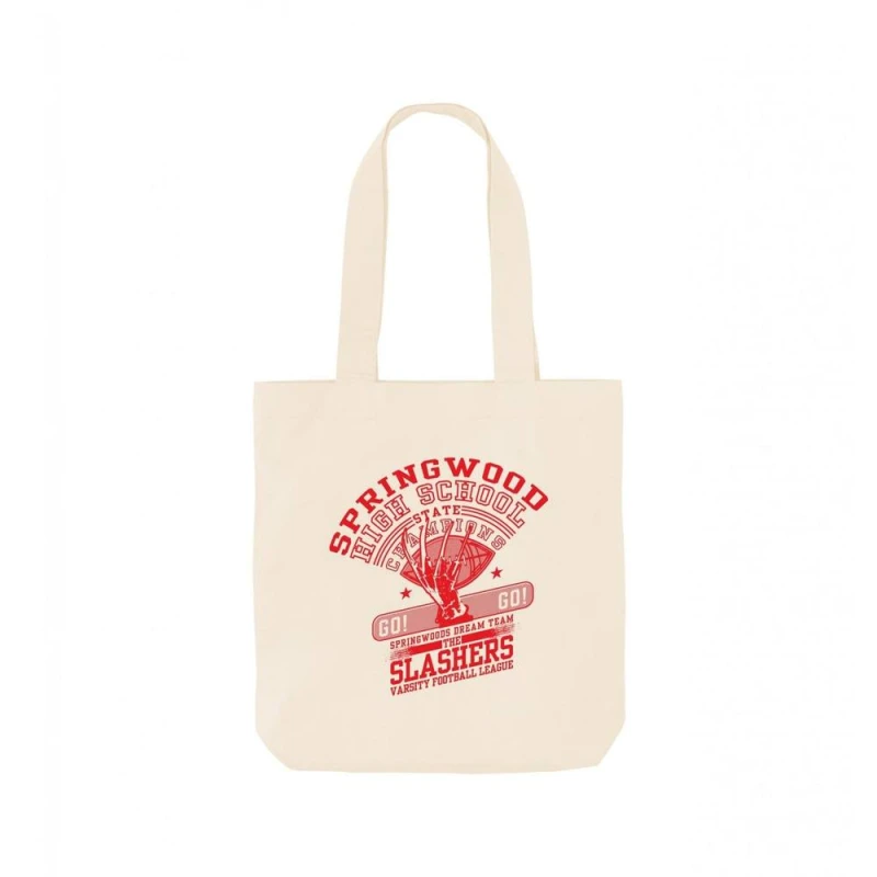 Image of A Nightmare On Elm Street Womens Springwood Slashers Tote Bag in Natural Natural Female One Size