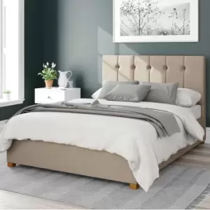 Image of Hepburn Eire Linen Ottoman Bed Frame Natural
