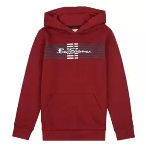 image of Ben Sherman Barcode OTH Hoodie Junior Boys - Red