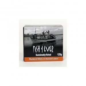 Image of Fish4ever Mackerel Fillets in Mustard Sauce 125g