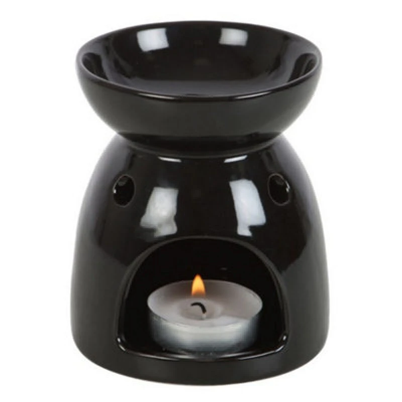 Image of Something Different Something Different Dark Forest Luna Moth Oil Burner in Black One Size Unisex 5063527221025