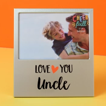 Image of 6" x 4" - Cheerfull Aluminium Photo Frame - Uncle