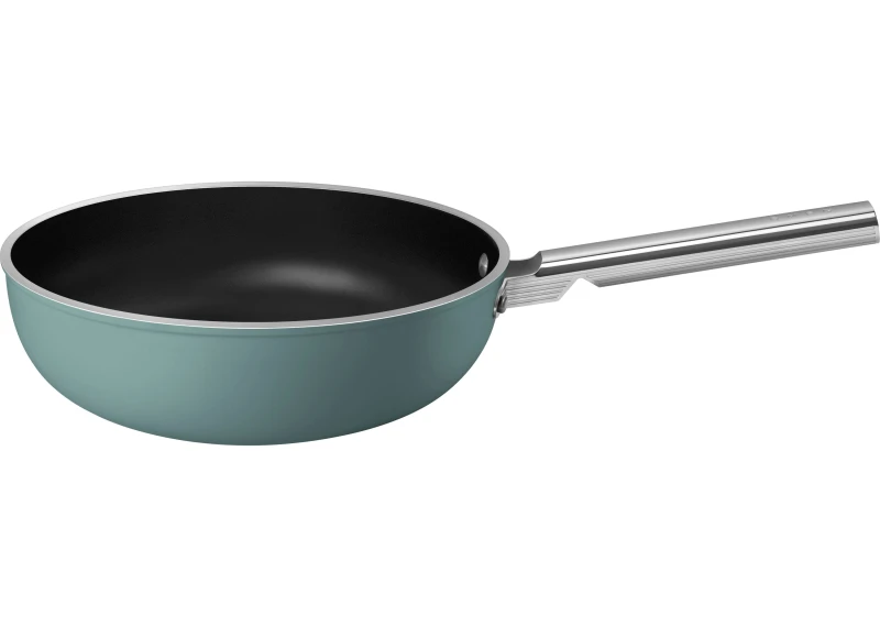Image of Smeg 50's Style Pan Wok 30cm - Emerald Green
