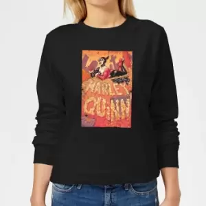 Image of Batman Harley Quinn Cover Womens Sweatshirt - Black - M - Black