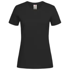Image of Stedman Womens/Ladies Classic Organic T-Shirt (XS) (Black Opal)