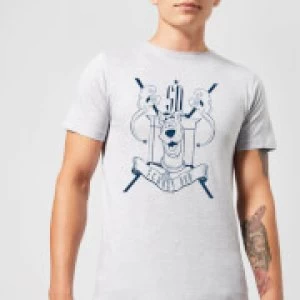Image of Scooby Doo Coat Of Arms Mens T-Shirt - Grey - 3XL