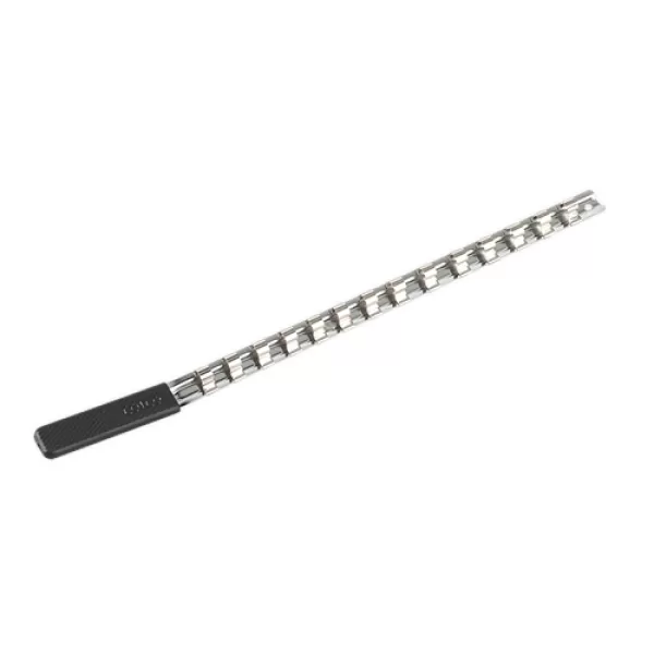 image of Genuine SEALEY AK3814 Socket Retaining Rail with 14 Clips 3/8Sq Drive