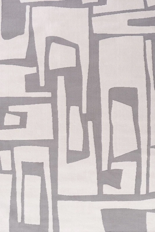 Image of THE RUGS Loft Abstract Living Room Area Rug & Runners Soft Pile in Light Grey Size: 80cm x 150cm Light Grey Unisex 80cm x 150 cm