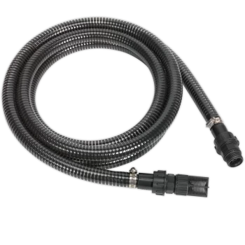 image of Sealey Solid Wall Suction Hose Kit 25mm 4m