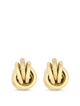 Image of Mood Gold Textured Knot Stud Earrings