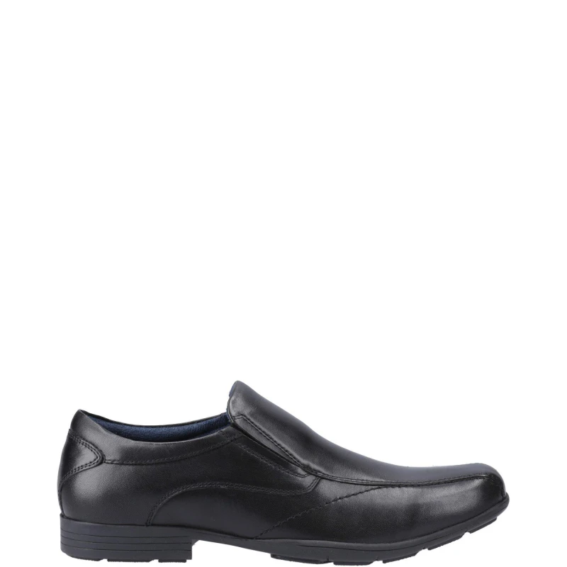 Image of Pod Mens Dundee Slip On Leather Shoes UK Size 8 (EU 42) Black POD015-BLACK-8
