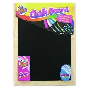 image of Chalk Board Set With Chalk Board, Chalks And Eraser Pack of 12 5249