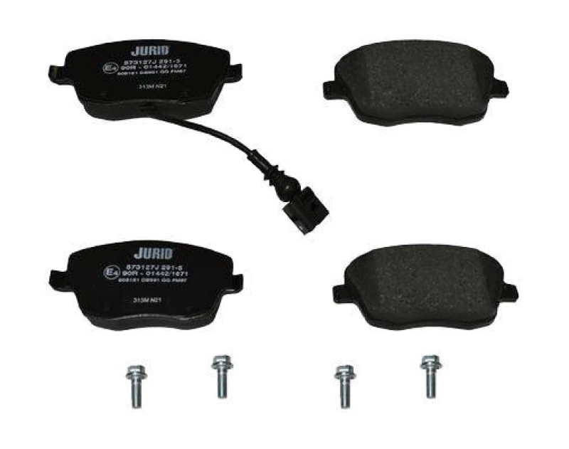 Image of JURID 573127J Brake pad set incl. wear warning contact, with accessories Brake Pad Set,disc brake (402)