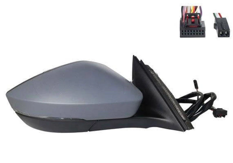 Image of ALKAR 6145735 Wing mirror Left, Electric, with Peripheral Lighting, primed Outside Mirror (50)