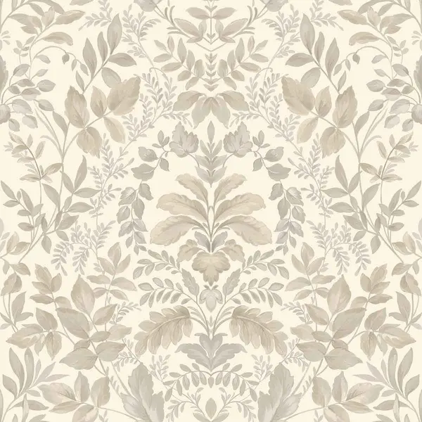 image of Holden Decor Holden Decor Leaf Damask Beige