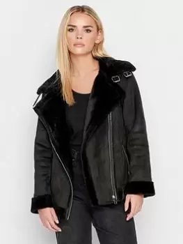 Image of PixieGirl Petite Aviaor Jacket, Black, Size 12, Women