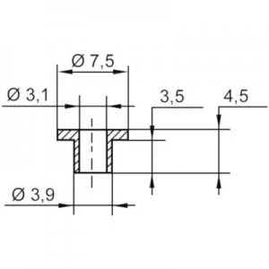 Image of Insulating washer ASSMANN WSW V5358 Outside diameter 7.5mm SR25