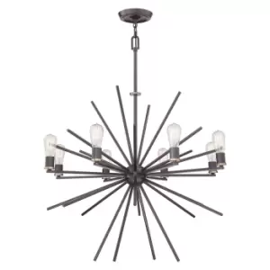 Image of 8 Bulb Chandelier Hanging Pendant LIght Western Bronze LED E27 60W Bulb
