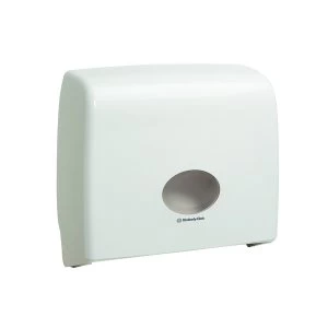 image of Aquarius Ripple Midi Jumbo Non Stop Toilet Tissue Dispenser White 6991