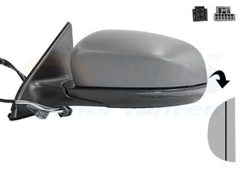 Image of VAN WEZEL Wing mirror VAN WEZEL 2128811