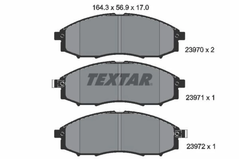 Image of Brake pad set TEXTAR 2397001