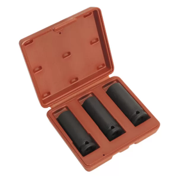 Image of Genuine SEALEY SX043 Impact Socket Set 3pc Deep 1/2Sq Drive