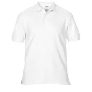 Gildan Mens Premium Cotton Sport Double Pique Polo Shirt (M) (White)